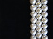 Macro Pearls on black background