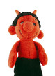 hand puppet - red furry little devil - old scratch