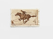 Vintage usa postage stamp of Pony express of 1960.