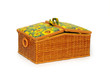 The wickerwork basket to needlework The wickerwork basket to needlework