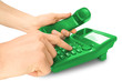 businessman hands and communication object