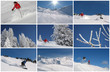 Photo: Skifahrer, Snowboarder in Winterlandschaften Skifahrer, Snowboarder in Winterlandschaften