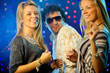 Happy friends in the club