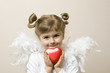 Cute Angel with red heart Cute Angel with red heart