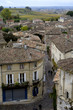 roofs of buildings of saint-emilion at overcast day.
