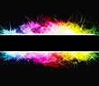 Rainbow celebration watercolor splatter background