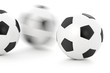 Illustration: Soccer balls with motion blur isolated over a white background Soccer balls with motion blur isolated over a white background