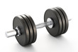 Illustration: Dumbbell isolated over a white background. Dumbbell isolated over a white background.