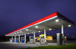 Gas station at night