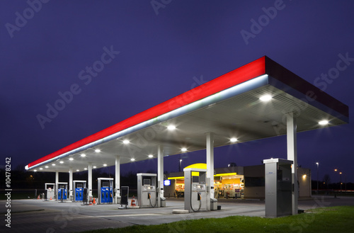 Photo: Gas station at night Gas station at night