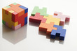 Rubber blocks on white  background.