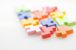 Rubber blocks on white  background.