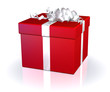 Photographie : cadeau emballage rouge ferm�