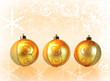 Three Christmas balls with any nice decoration