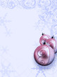 Three Christmas balls with any nice decoration