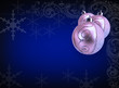 Three Christmas balls with any nice decoration