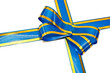 Dark blue bow isolated on a white background
