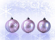 Three Christmas balls with any nice decoration