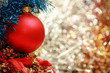 christmass  frame with a tinsel