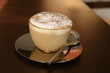 cappuccino cup with cinnamon