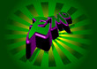 abstract green purple emo