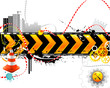 Under construction for internet web page, vector layered.