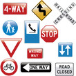 vector road signs