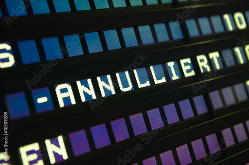 Photo: Departure board, Germany, close-up Departure board, Germany, close-up