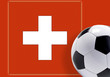 Flag of Switzerland and soccer ball