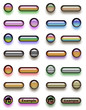 Luminous striped buttons