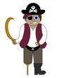 Pirate Cartoon - Isolated on white