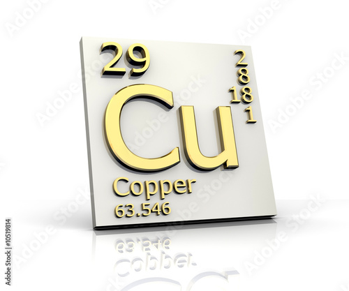 Illustration: Copper form Periodic Table of Elements Copper form Periodic Table of Elements