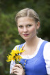 Young woman in traditional costume, portrait