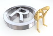 Lay Figure Sitting on Trademark Symbol Lay Figure Sitting on Trademark Symbol