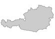 Österreich Landkarte grau