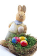 Easter bunny with eggs