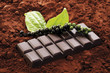 Chocolate with pepper' flavour, close-up