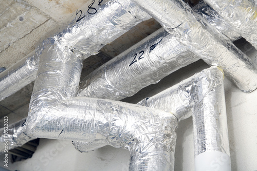 Photo: Piping construction, close-up Piping construction, close-up