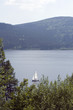 Germany, Black Forest, Boat on Schluchsee