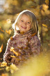 Young girl playing outdoors