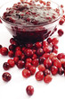 Cranberry jam and fresh cranberries