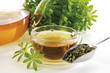 Woodruff and woodruff tea, close-up