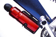 Water bottle on mountain bike, close-up