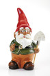 Garden gnome with spade, close-up