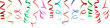 Confetti or streamer isolated on a white background
