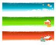 3 set christmas banner