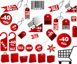 very big Set of red price tags in vector design very big Set of red price tags in vector design