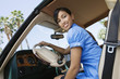 Young Woman in Car