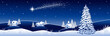Blue winter landscape
