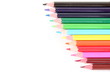 Colour pencils on white background Colour pencils on white background